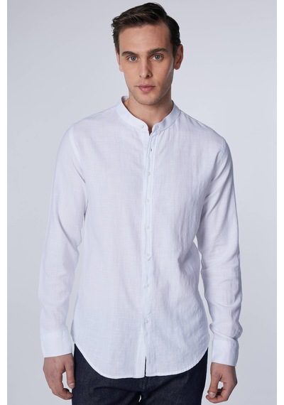 Tudors Erkek Slim Fit Dar Kesim Uzun Kollu %100 Pamuk Keten Doku Hakim Yaka Beyaz Gömlek-26932 Beyaz Tudors Erkek Slim Fit Dar Kesim Uzun Kollu %100 Pamuk Keten Doku Hakim Yaka Beyaz Gömlek-26932 Beyaz