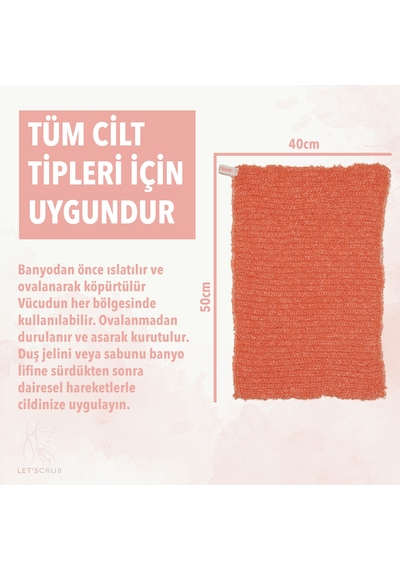 Let'scrub Tüm Cilt Tiplerine Uygun Süper Esnek Banyo ve Duş Lifi