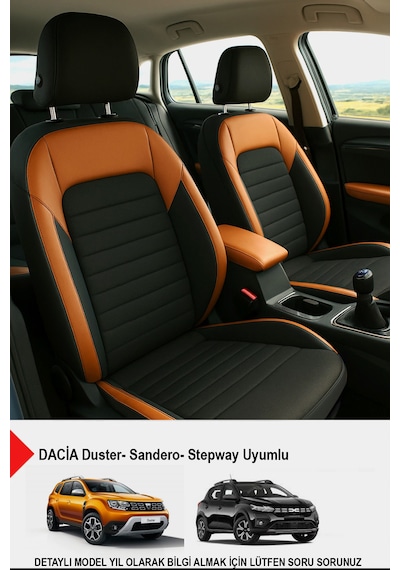Mocha Taytüyü Oto Koltuk Kılıfı Dacia Sandero-stepway-duster Uyumlu Taba