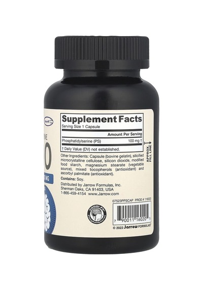 Jarrow Formulas, Ps100, Phosphatidylserine, 100 Mg, 120 Capsules