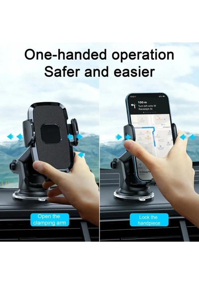 Telefon Tutucu Araç Otomatik Klipsli Araba Telefon Tutucu Ayarlanabilir Cam Ve Torpido Için Yüksek Kalite Tutucu Diğer