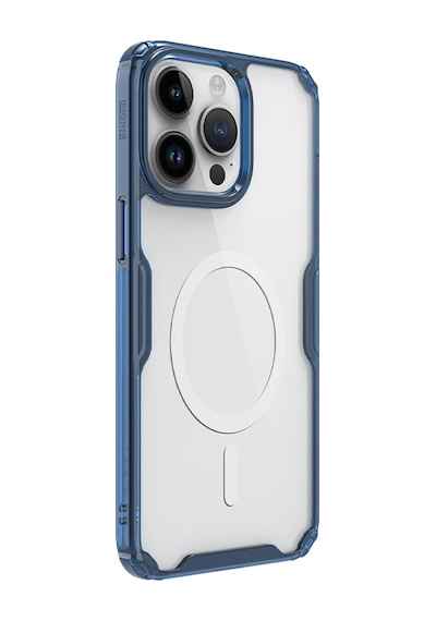 Nillkin Apple Uyumlu iPhone 15 Pro Magsafe Özellikli Nature Tpu Pro Kapak Mavi