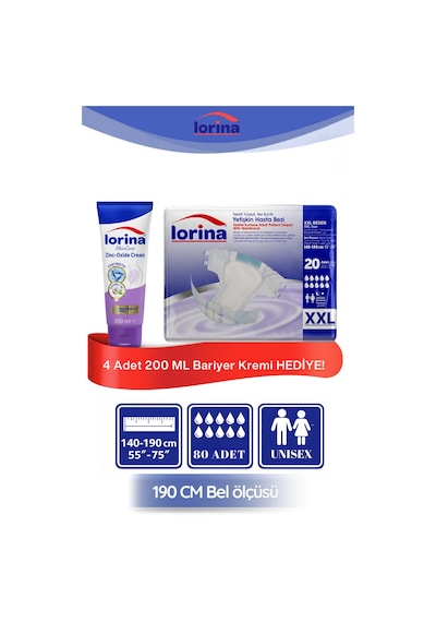 Hasta Bezi Xxlarge 20'li 4 Adet - 200 Ml Bariyer Kremi Hediyeli 2XL