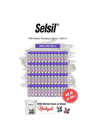 Selsil Pak 500 Ml, 48 Al 41 Öde Köpük Temizleyici Sprey Ve Rosie Pamuk