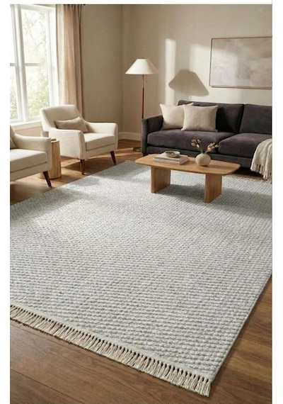 Dizayn 1063 Vizon Kaymaz Taban Koridor Halısı Kesme Yolluk Mutfak Halısı Modern Salon Halısı Gri