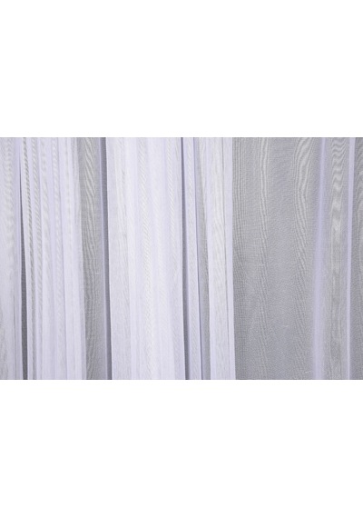 Selvi Desen Beyaz Renk Hazır Dikilmiş Pileli Fon Perde 300x260 Cm