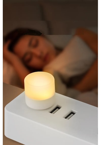 Schulzz Mini Usb Led Gün Işığı Rengi Portatif Gece Lambası Gün Işığı