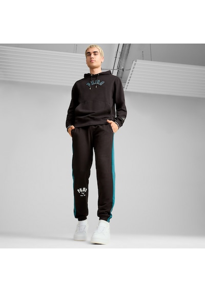 Puma T7 Play.parıs. Unisex Siyah Eşofman Altı Düz 626768 Siyah