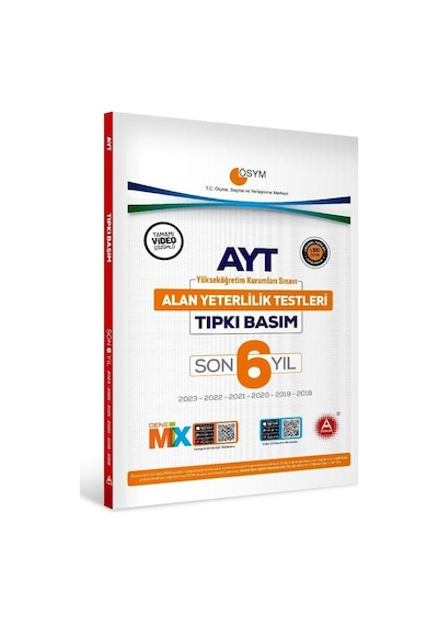 AYT Son 6 Yıl Tıpkı Basım Çıkmış Sorular -  A Yayınları
