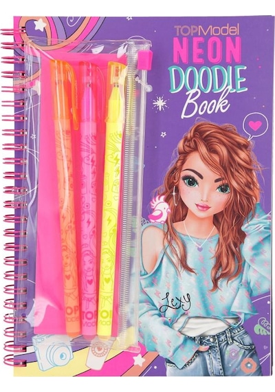 Top Model Neon Kalem Setli Neon Doodle Kitap