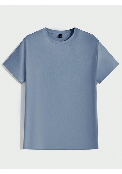 3'lü Basic Süprem T-shirt - Bebe Mavisi Siyah Beyaz Oversize Bisiklet Yaka Tişört Beyaz