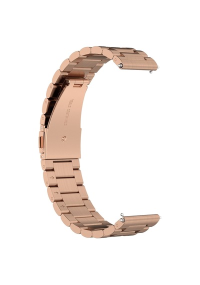 Caseonn Garmin Vivoactive 4 Kordon Paslanmaz Çelik Metal Kayış Rose Gold