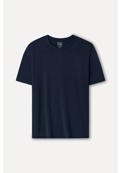 Mudo Erkek Erkek Lacivert Comfort Fit Bisiklet Yaka T-shirt 1272655