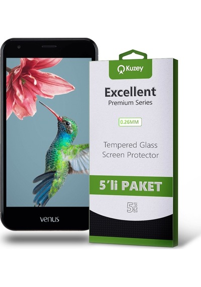 Vestel Uyumlu Venüs V5 Ekran Koruyucu Cam 5 Adet Ekonomik Paket (554293009)