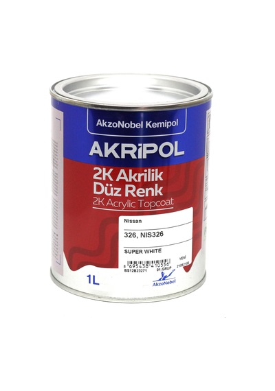 Akzonobel Akripol 2k Düz Renk -super White-1 Lt.