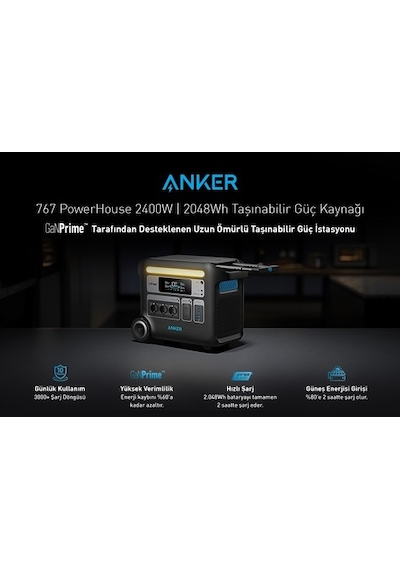 Anker Solıx 767 Powerhouse 2400w Ganprime Taşınabilir Güç Kaynağı - A1780
