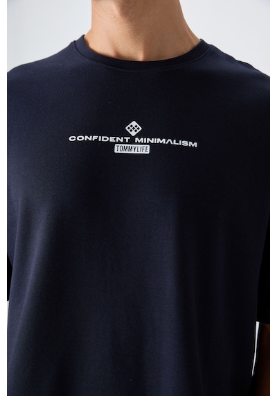 Tommy Life Lacivert Pamuklu Kalın Yumuşak Dokulu Oversize Fit Baskılı Erkek T-shirt - 88321 Lacivert Tommy Life Lacivert Pamuklu Kalın Yumuşak Dokulu Oversize Fit Baskılı Erkek T-shirt - 88321 Lacivert