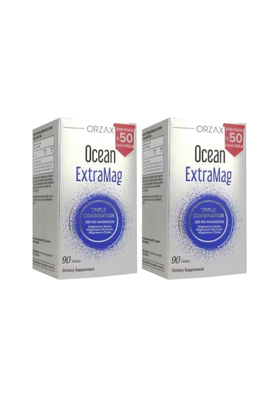 Ocean Extramag Üçlü Magnezyum Kombinasyonu 90 Tablet 2 Paketi