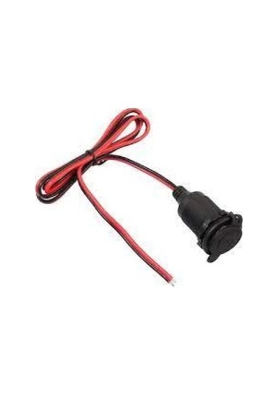 Montaj tipi dişi çakmak soketi Kablolu Dişi Çakmak Soketi Vidalı Tip 12 Volt - 24 Volt Dc Araba Oto Çakmak Soketi