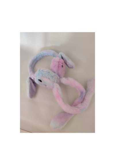 Sesli Hareketli Peluş Kulaklık Hedıyeli Epoksi Kitap Ayracı Mor Mor