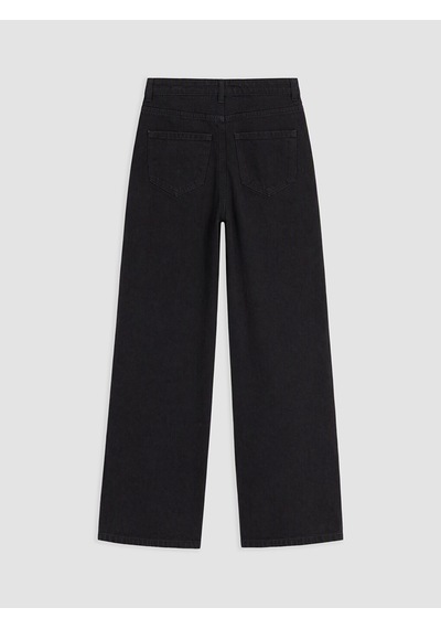 LC Waikiki Lc Waıkıkı Siyah Wideleg Fit Kadın Jean Pantolon