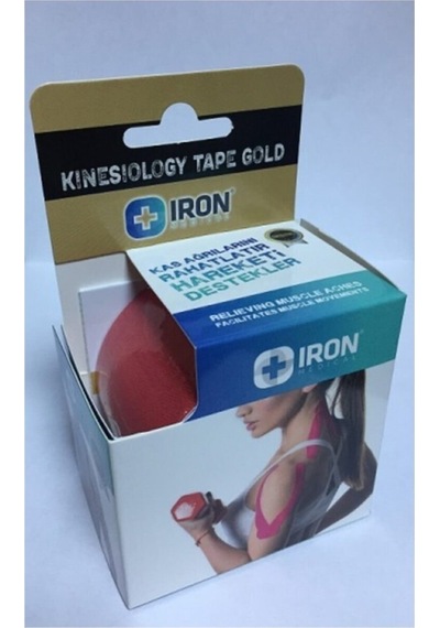 Iron Tape Kinesio  Bandı 5 Metre X 5 Cm Kırmızı