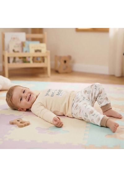 Motherlove %100 Organik Bebek Pijama Takımı 3 - 36 Ay Bej