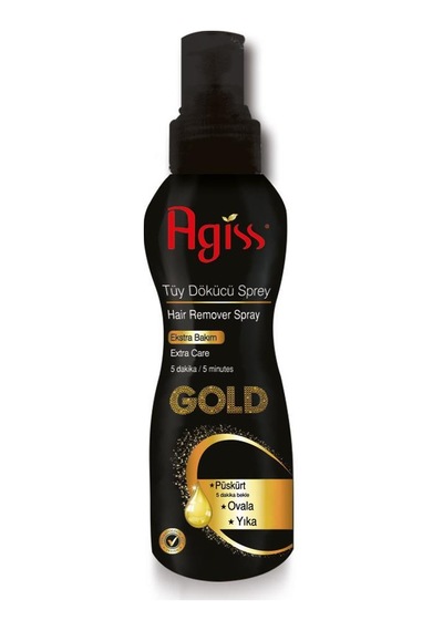 Agiss Gold Ekstra Bakım Tüm Ciltler için Tüy Dökücü Sprey 175 ML Agiss Gold Ekstra Bakım Tüm Ciltler için Tüy Dökücü Sprey 175 ML