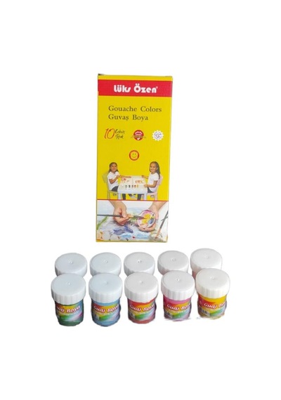 Guaj Boya 10 Renk 15 ml Şişede 1 Paket Guvaş Boya Seti 10 Lu Çok Renkli