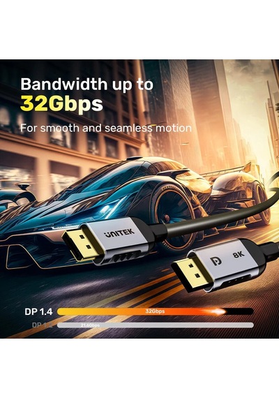 Unıtek 8k 1.4 Dısplayport Kablo 1m C1628gy01-1m