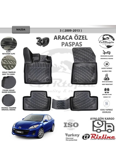 Mazda 3 / 2009-2012 / Siyah / Rizline Paspas