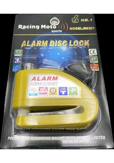 Racing Moto Alarm Disk Kilidi Sarı