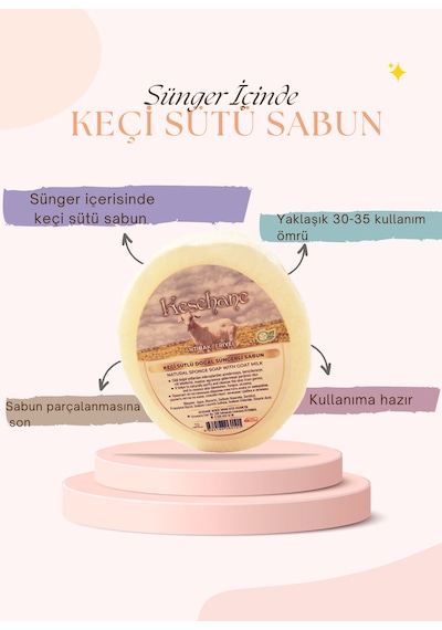 Kesehane Doğal Eşek Sütlü Süngerli Sabun 125 G