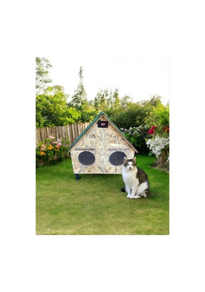 Kedi Evi Kedi Yuvası Su Ve Isı Yalıtımlı 2 Bölmeli 2 Kedilik İç Ve Dış Mekan