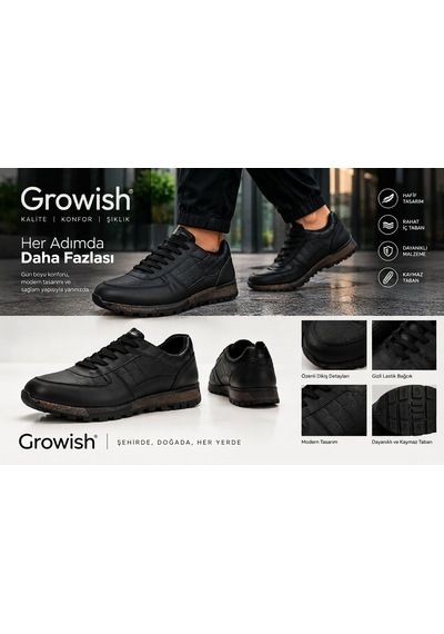 Growish Gd0142 Hakiki Deri Balık Sırtı Desen Yılan Kabartmalı Desen Spor Klasik Termo Taban Prestij Seri Sneaker Günlük Ayakkabı Siyah Growish Gd0142 Hakiki Deri Balık Sırtı Desen Yılan Kabartmalı Desen Spor Klasik Termo Taban Prestij Seri Sneaker Günlük Ayakkabı Siyah