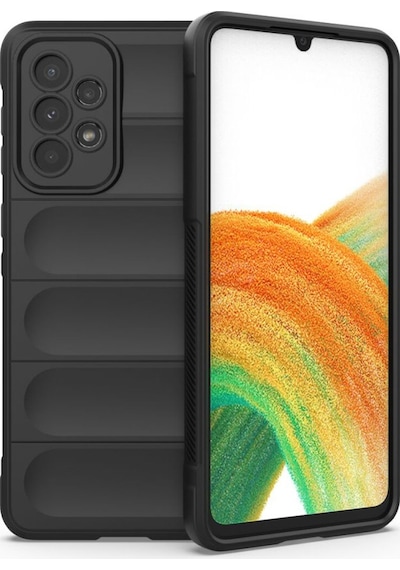 Samsung Galaxy Uyumlu A33 5g Kılıf Elde Tutma Kolaylıkla Kaydırmaz Kenar Line Dizayn Optietnik Kapak Siyah