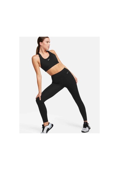 Nike Dri-fıt Universa Hr Tight Kadın Siyah Yüksek Belli Spor Tayt Dq5996-010 Siyah