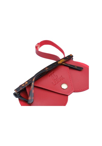 Pilook Modern Tasarım Kırmızı Gözlük Kılıfı
