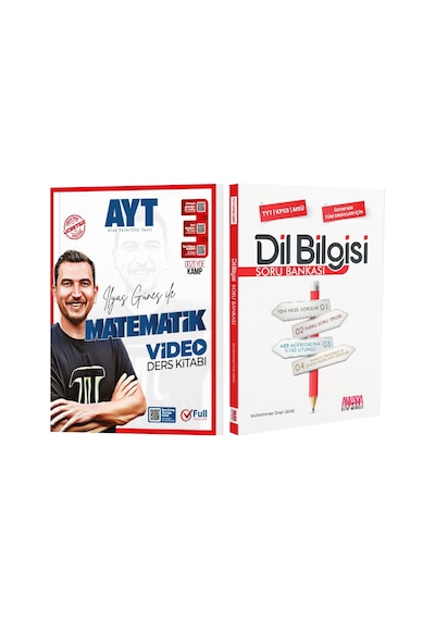 Full Matematik Ayt Matematik Video Ders Kitabı Ve Akm Dil Bilgisi Soru Bankası Seti 2 Kitap