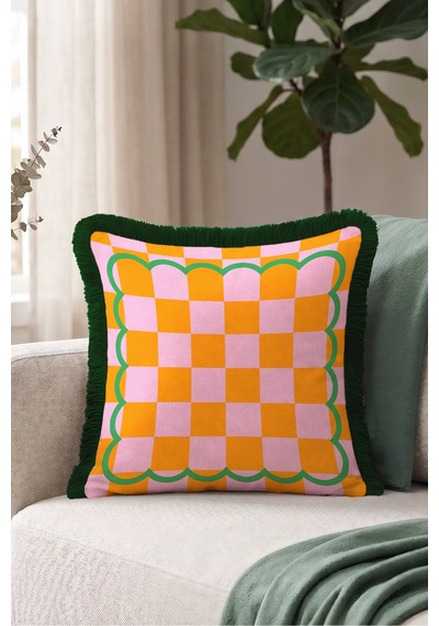 Ekose Geometrik Retro Saçaklı Yastık Kılıfı-dalgalı Boho Pembe Turuncu Siyah Püsküllü Kırlent Kılıfı Serin Ufuk Lime Ekose Geometrik Retro Saçaklı Yastık Kılıfı-dalgalı Boho Pembe Turuncu Siyah Püsküllü Kırlent Kılıfı Serin Ufuk Lime