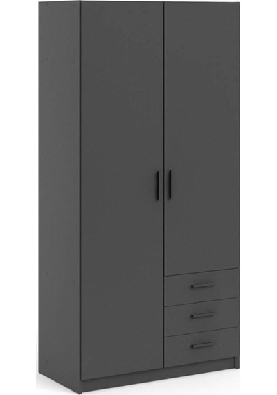 Mimoza Giyinme Dolabı - Çok Amaçlı Dolap - Gardırop 90 Cm-2 Kapaklı-3 Çekmeceli