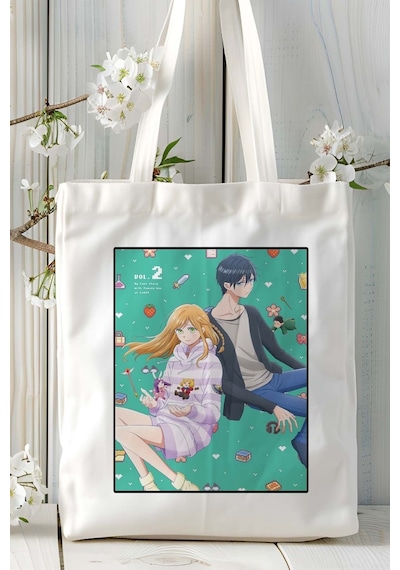 Art Hediye Yamada-kun To Lv999 No Koi Wo Suru Baskılı Bez Omuz Çantası Kişiye Özel Model 4 Çok Renkli