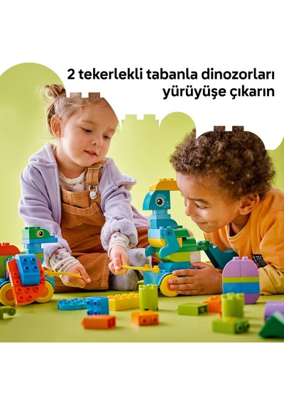Duplo Kasabası 3 Ü 1 Arada Tekerlekli Dinozorlar 10451