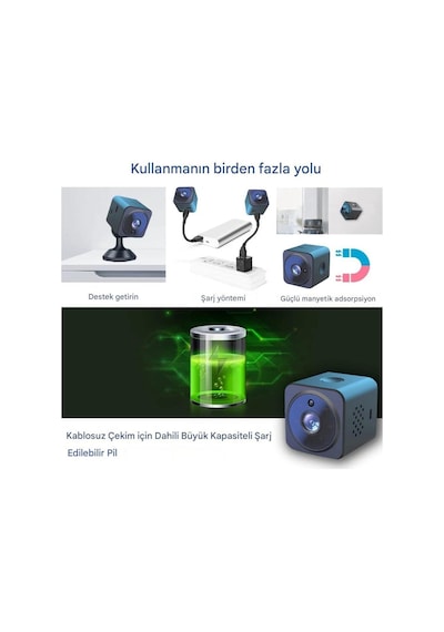 Mini Wifi Kamera 1080p Hd Gece Görüşlü Hareket Algılama İki Yönlü Ses Kablosuz Güvenlik Kamerası