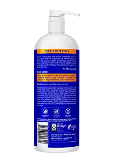 Originals Biotin Collagen Kalınlaştırıcı Şampuan 32 Fl Oz 1 Paket Beyaz