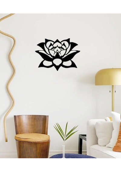 Sticker Usta Lotus Çiçeği Araba Laptop Duvar Folyo Sticker 00366 25X18 Cm