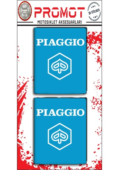 Stıcker Seti Piaggio Uyumlu 3d Damla Logo 5 Nötr