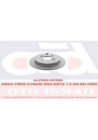 Valeo 197029 Fren Diski Arka Accent Era 07-11 Accent Era 07- Getz 536981129