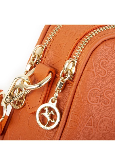 Nas Bag Kadın Mini Çapraz Çantası Turuncu Gofraj Turuncu