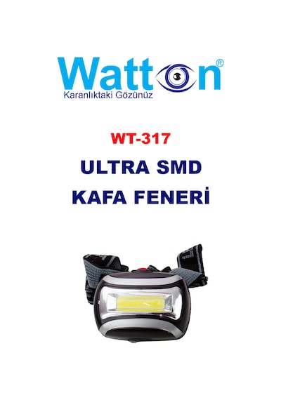 Watton Wt 317 Ultra Smd Kafa Feneri Gri - Siyah